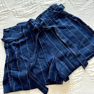 Paper bag waist shorts